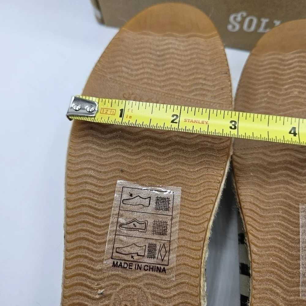 NWT Soludos Classic stripe smoking slipper size 8 1/2